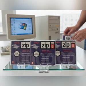 3-Pack Iomega Zip 100MB Cartridge PC IBM Formatted Open Unsealed Unmarked Cases